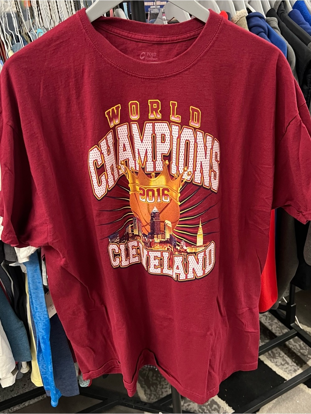 Cleveland Cavaliers Basketball 2016 Champions Tshirt Size 2XL Lebron James NBA